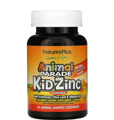 Kid Zinc (Цинк для детей) вкус натурального мандарина 90 пастилок (NaturesPlus) фото 2