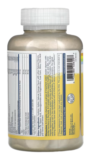 Solaray High Potency B-Complex Stress Formula Chewables (Высокоэффективный комплекс витаминов группы B) 50 жевательных таблеток фото 4