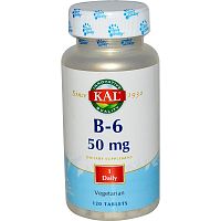Vitamin B-6 50 мг (Б-6) 120 таблеток (KAL)