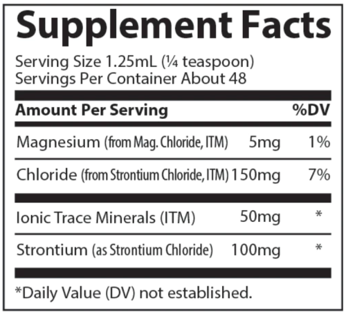 Ionic Strontium 100 mg (Ионный Стронций 100 мг) 2 fl oz. 59 ml (Trace Minerals) фото 2