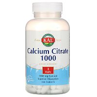 Calcium Citrate 1000 mg (Цитрат кальция 1000 мг) 180 таблеток (KAL)