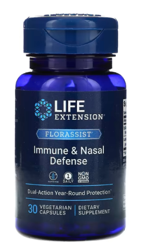Life Extension FLORASSIST Immune & Nasal Defense (Иммунная защита и легкое дыхание) 30 растительных капсул