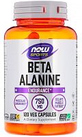 Now Foods Sports Beta-Alanine (Бета-Аланин) 750 мг. 120 растительных капсул