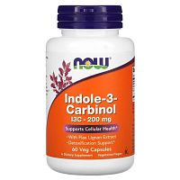 Now Foods Индол-3-Карбинол (Indole-3-Carbinol) 200 мг. 60 растительных капсул