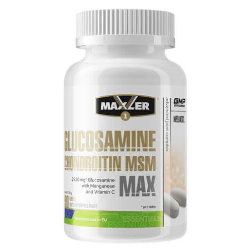 Maxler Glucosamine Chondroitin MSM Max (Глюкозамин и Хондроитин + МСМ) 90 таблеток