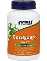 Now Foods Cordyceps Кордицепс 750 мг. 90 вегетарианских капсул